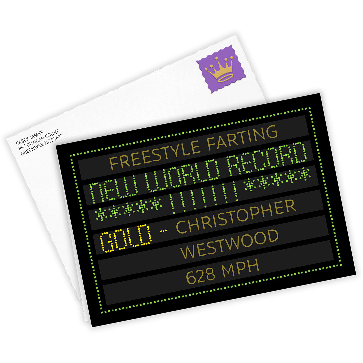 World Record Holder Funny Custom Celebration Card, , large image number 2