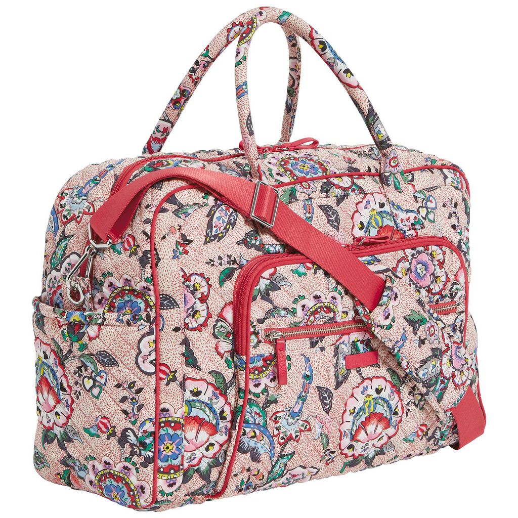 Vera Bradley Iconic Weekender Travel Bag In Sched Flowers