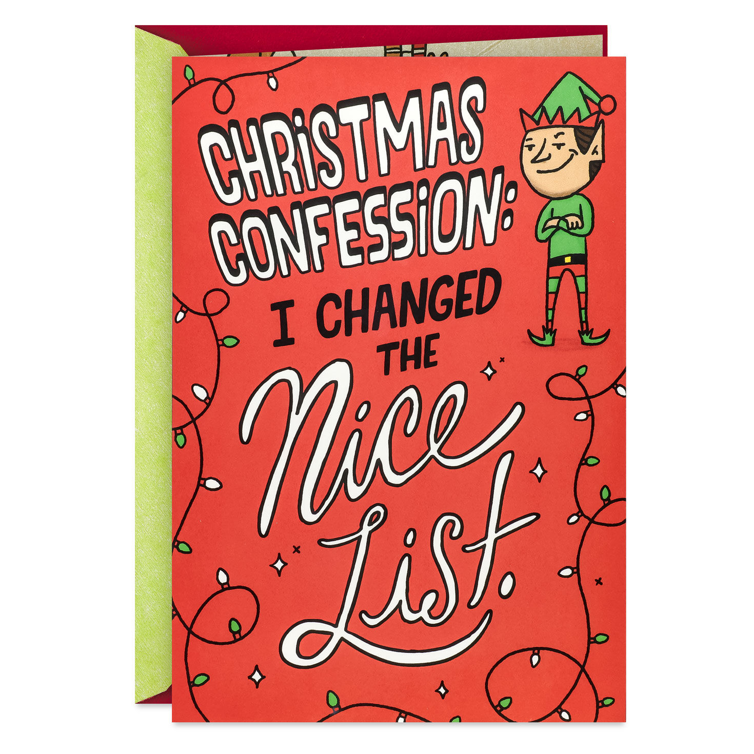 I Changed the Nice List Funny Pop-Up Christmas Card