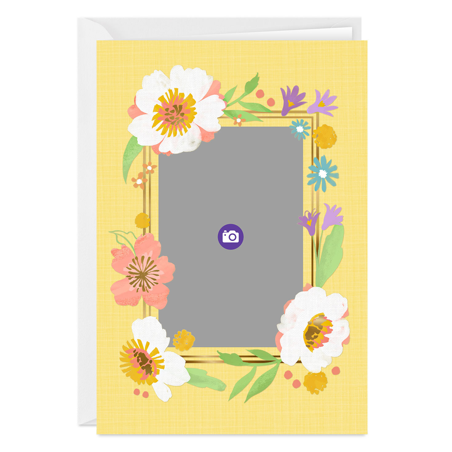 Personalized Wildflowers Frame Photo Card  image number 3