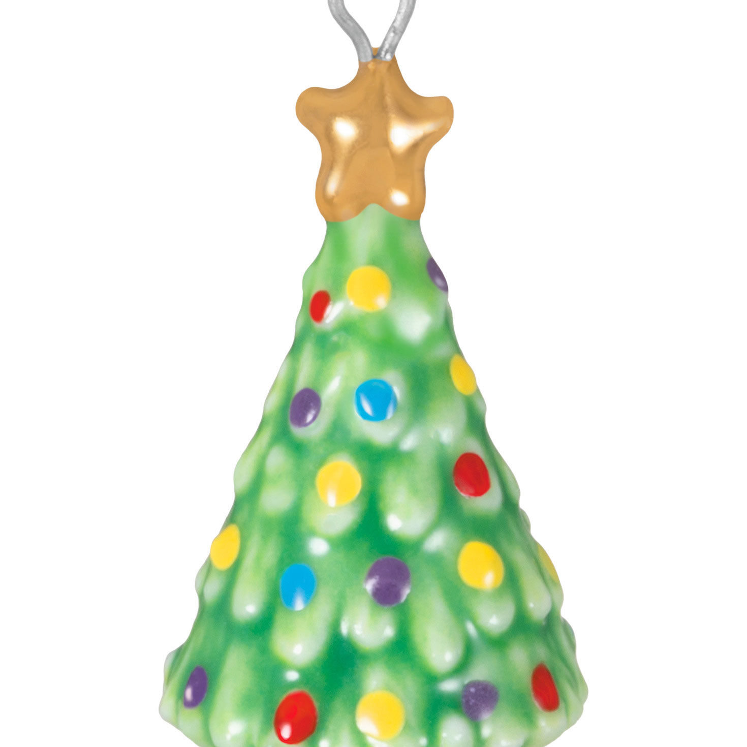 Mini Porcelain Christmas Tree Keepsake Ornament closeup view image number 5