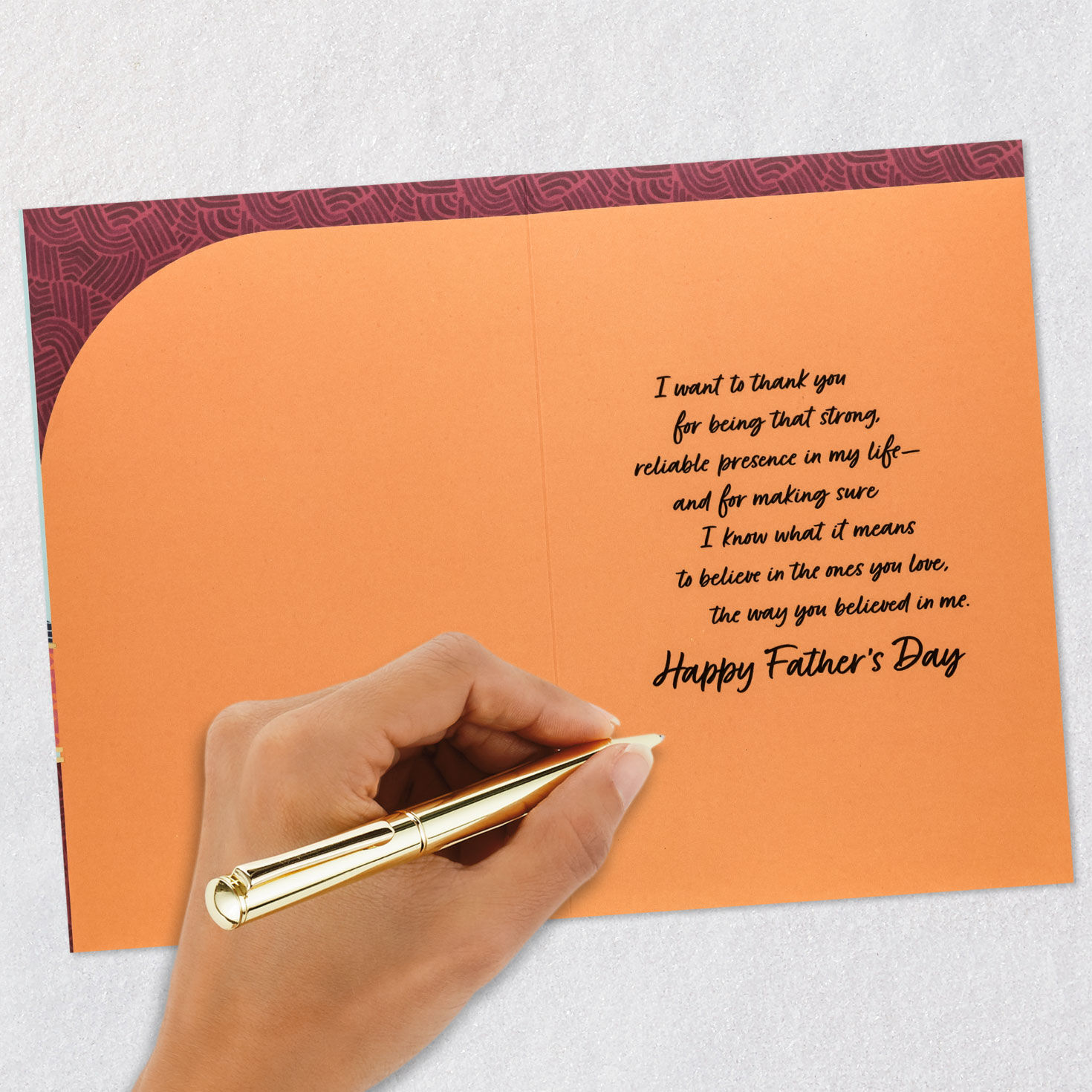 Colorful Abstract Landscape Dad Father's Day Card signing card image number 6