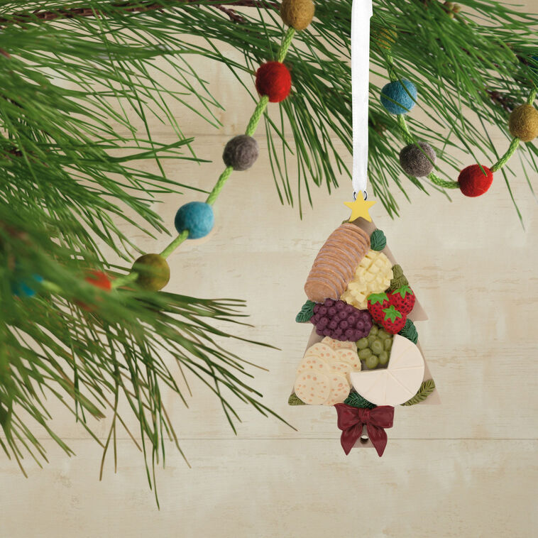 Tree Charcuterie Board Christmas Ornament hanging on tree image number 2