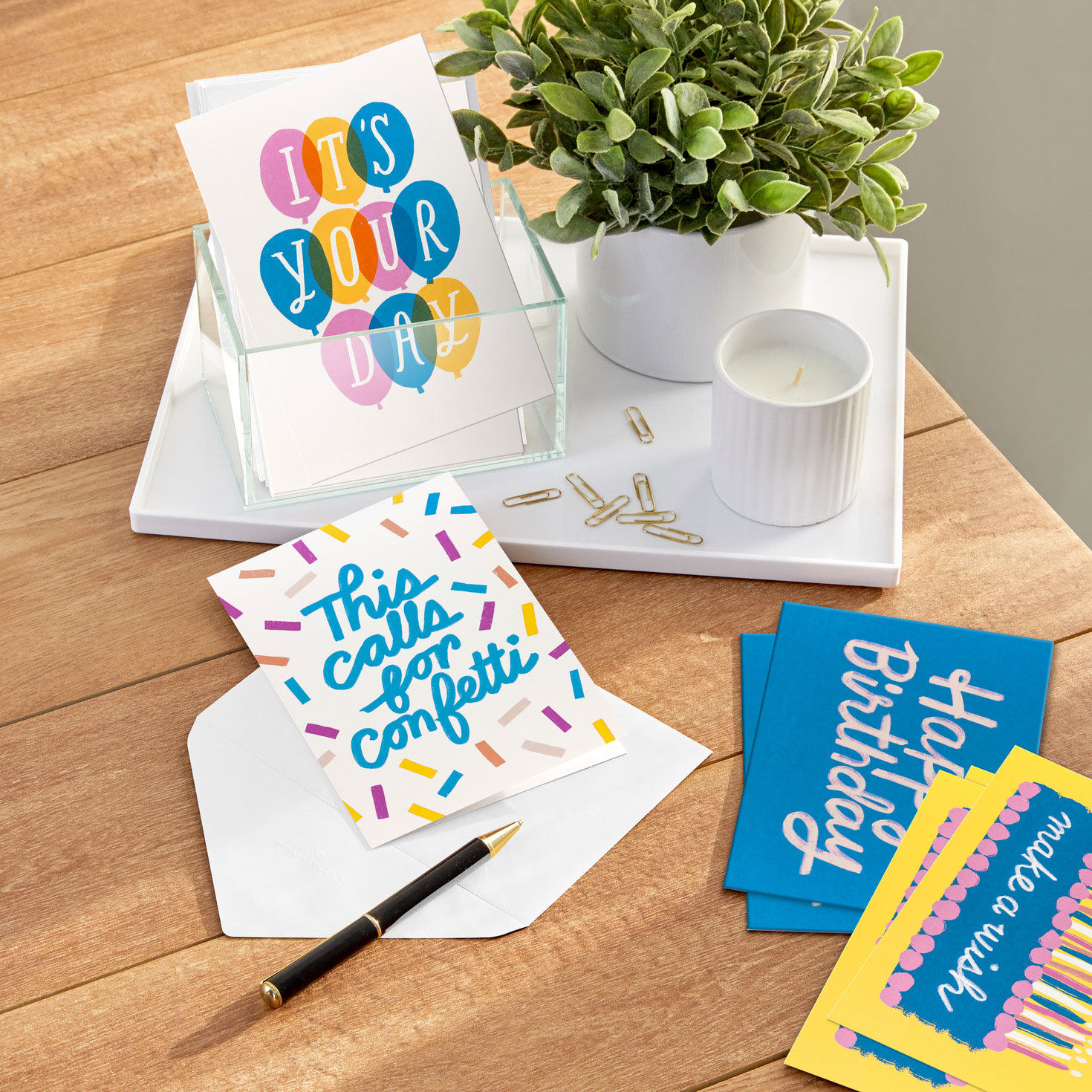 Pastel Confetti Birthday Card Assortment in use image number 7