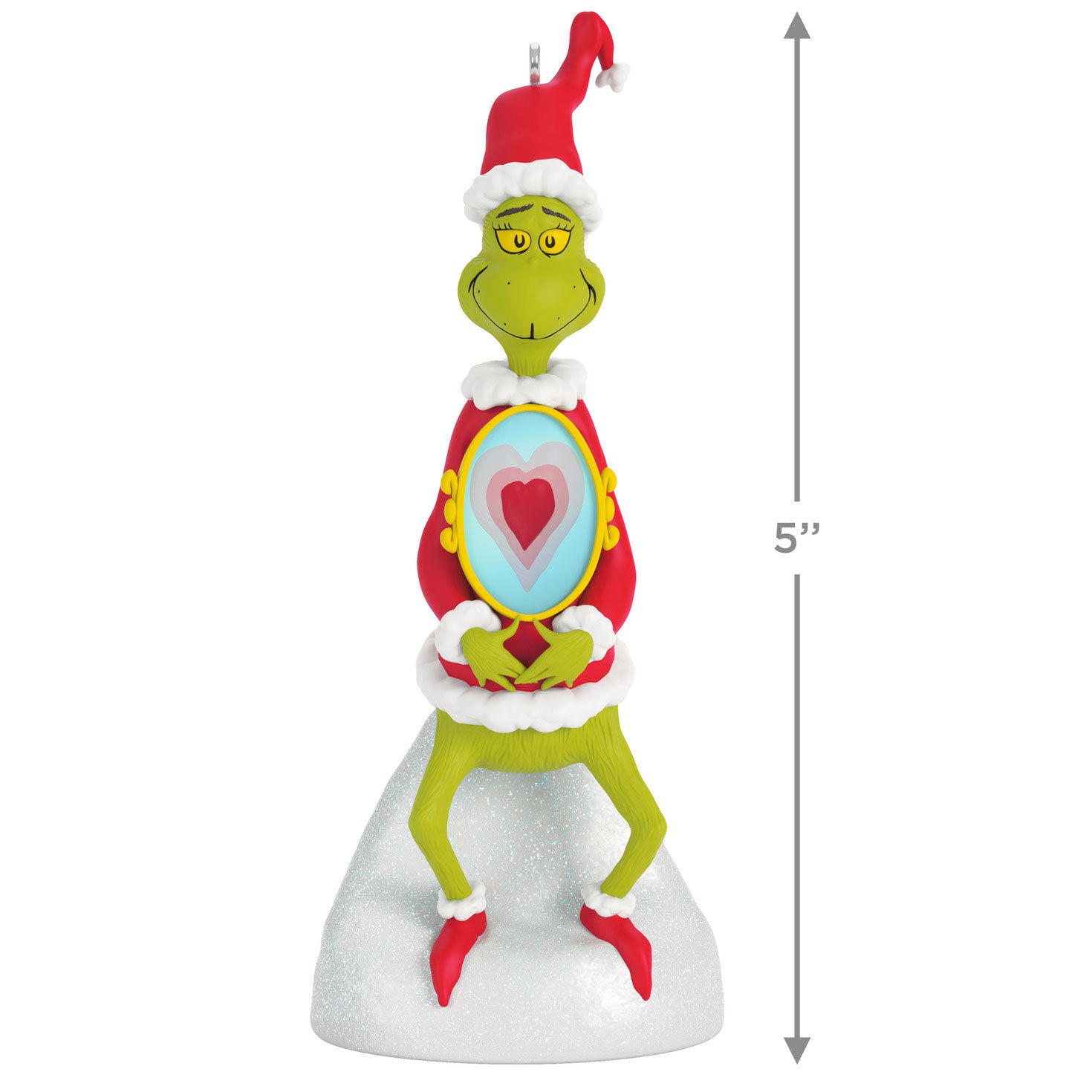 Grinch Heart X-Ray Keepsake Ornament measurement image number 3