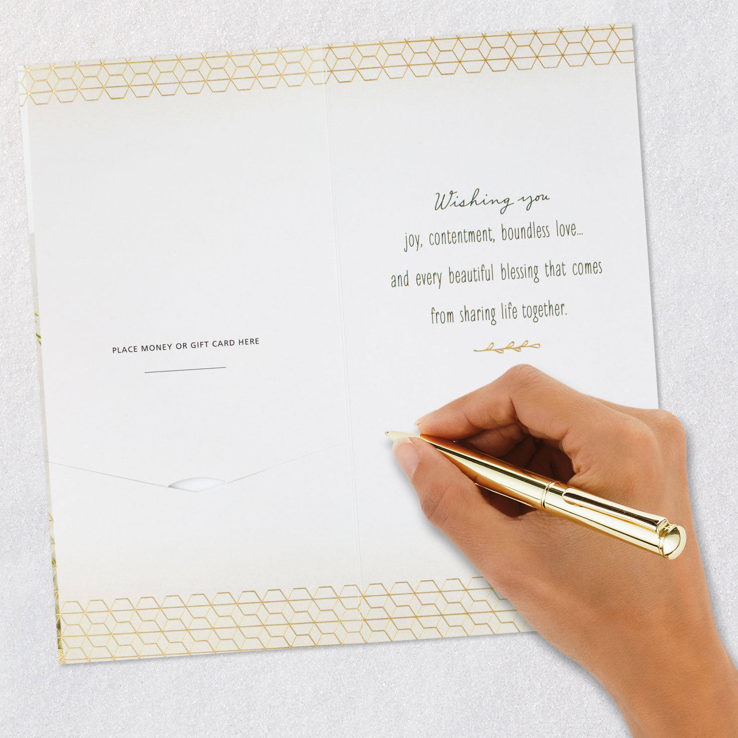 Balloons and Greenery Wedding Money Holder Card signing card image number 7