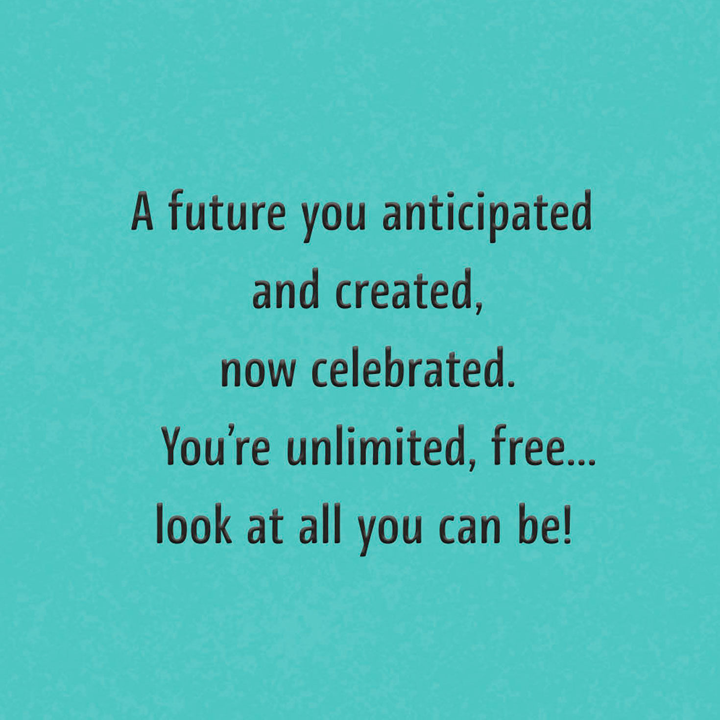 Pink, Teal and Orange on Black Graduation Card Sentiment image number 3