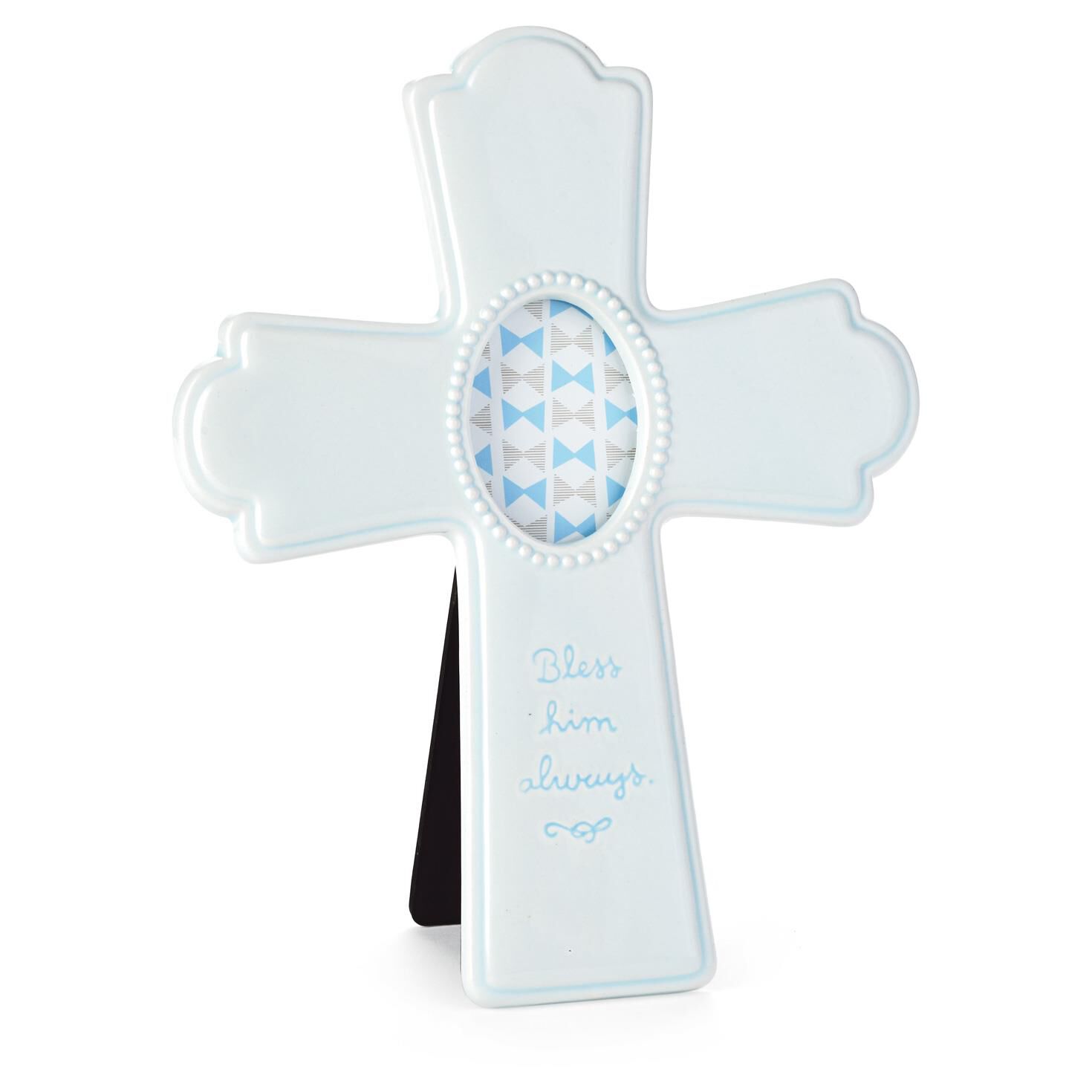 Blue Ceramic Cross Picture Frame Frames Hallmark