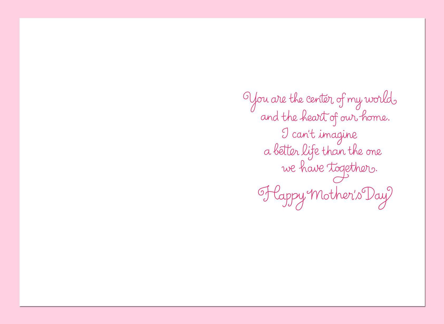 I Love Our Life Together Mother's Day Card for Wife