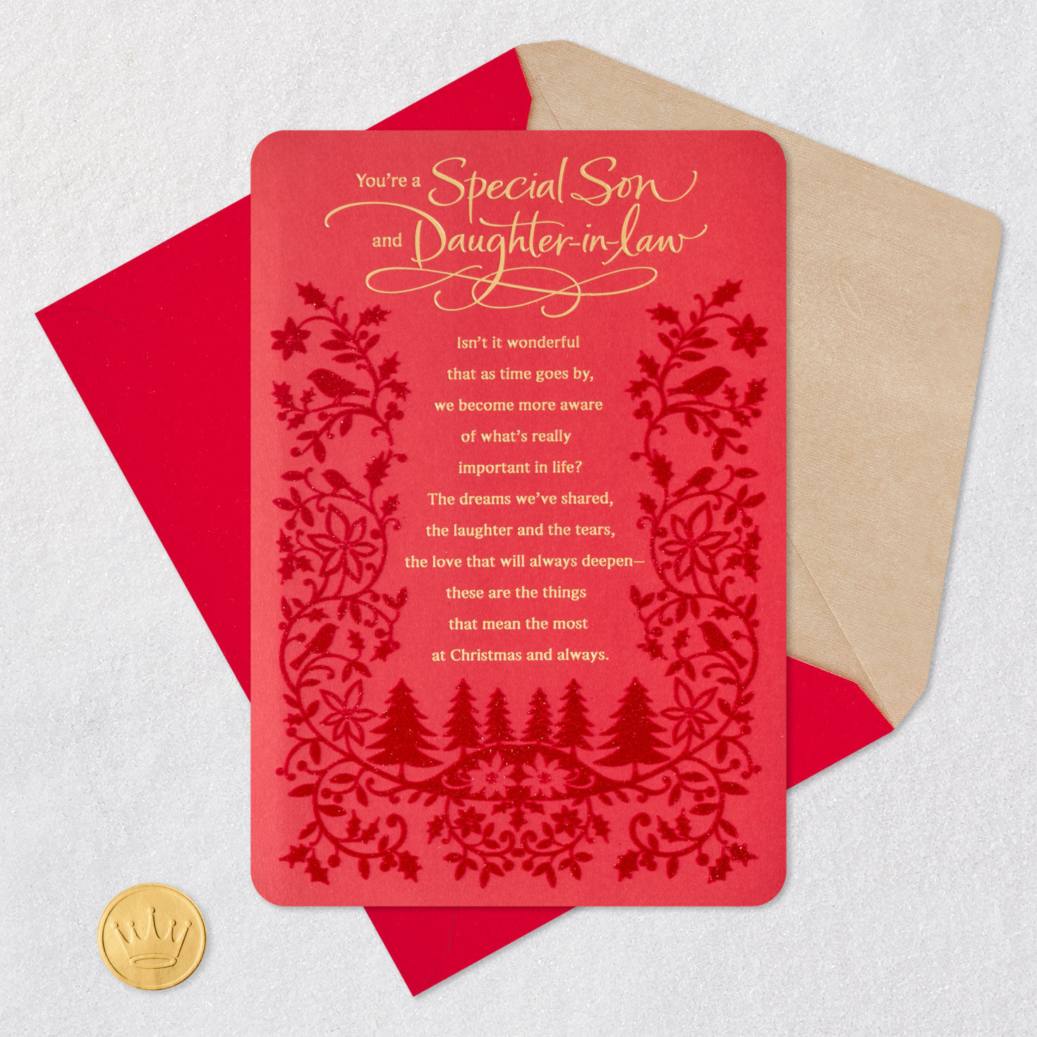 Warm Feelings Christmas Card for Son and Daughter-in-Law, , large image number 5