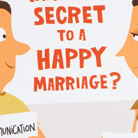 Secret to a Happy Marriage Funny Anniversary Card for Couple, , large image number 4