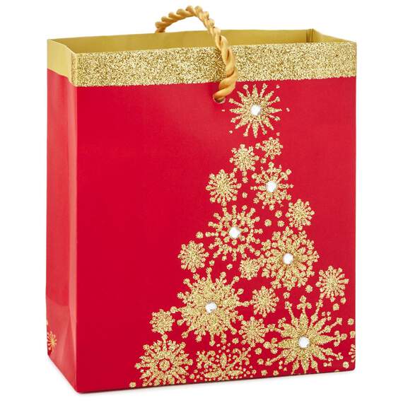 Sparkly Christmas Tree Gift Card Holder Mini Bag, 4.5", , large image number 1