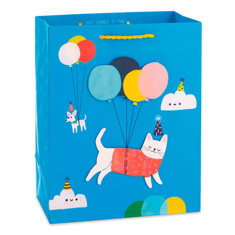 9.6" Carried Away Party Pets Medium Gift Bag, , large