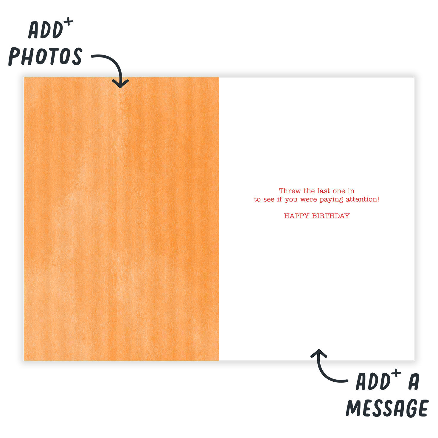 Funny Signs of Aging Personalized Birthday Card Open Card indicating personalization image number 3