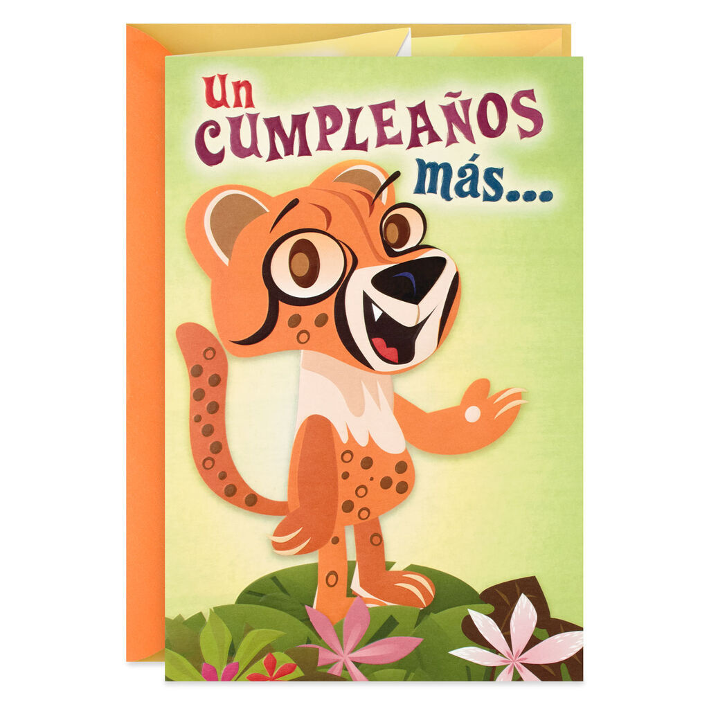 Still Spectacular Spanish Language Funny Pop Up Birthday Card