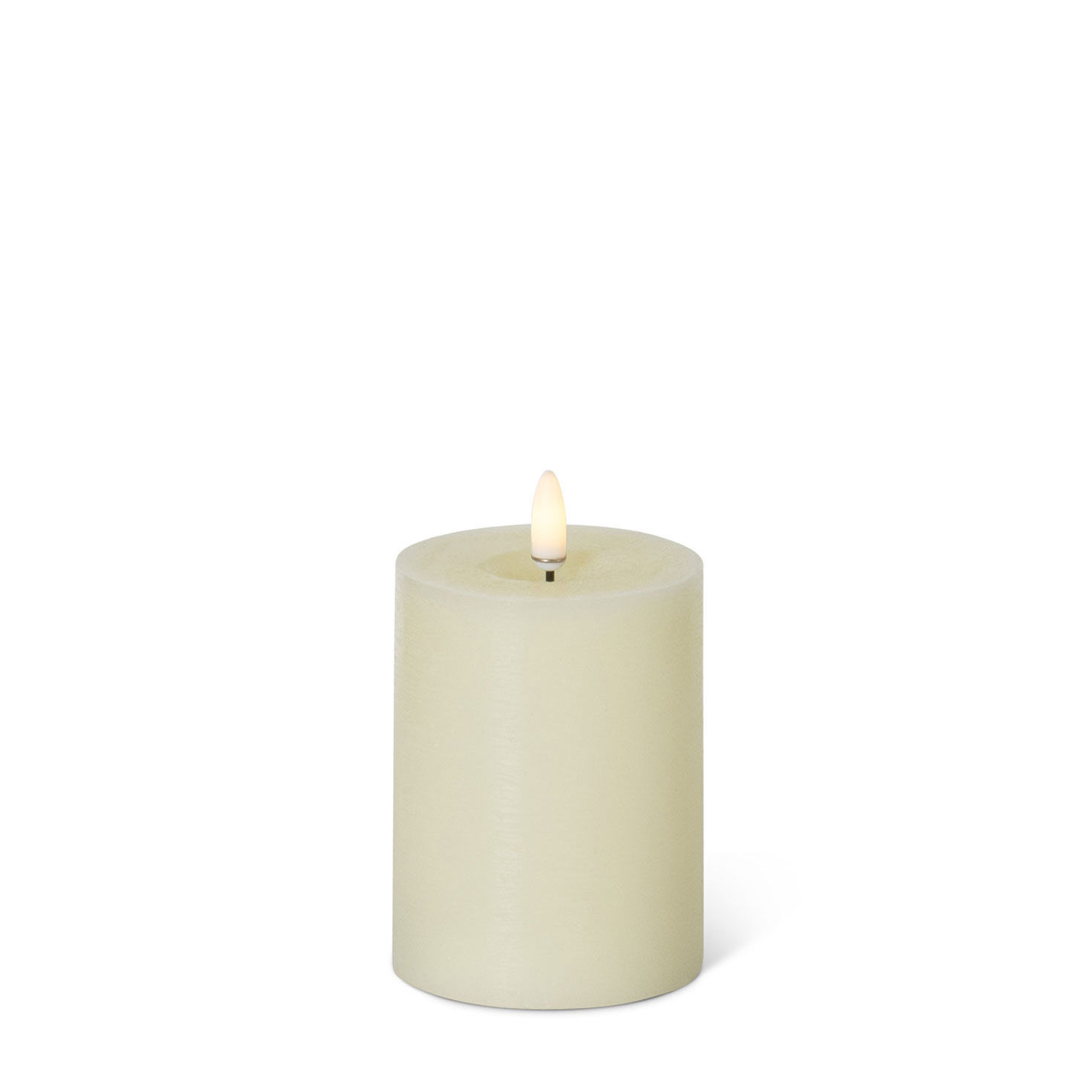 K&K Interiors Cream LED Pillar Candle, 4"