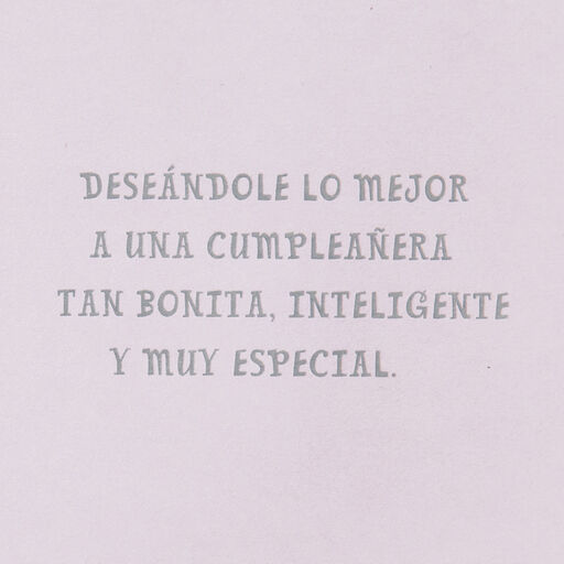 Sweet and Clever Spanish-Language Birthday Card For Girl, 