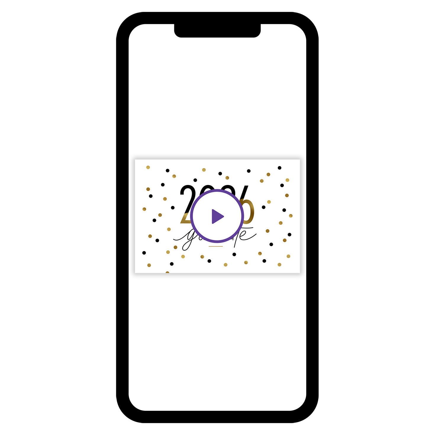 Elegant Black and Gold Confetti 2026 Custom Graduation eCard