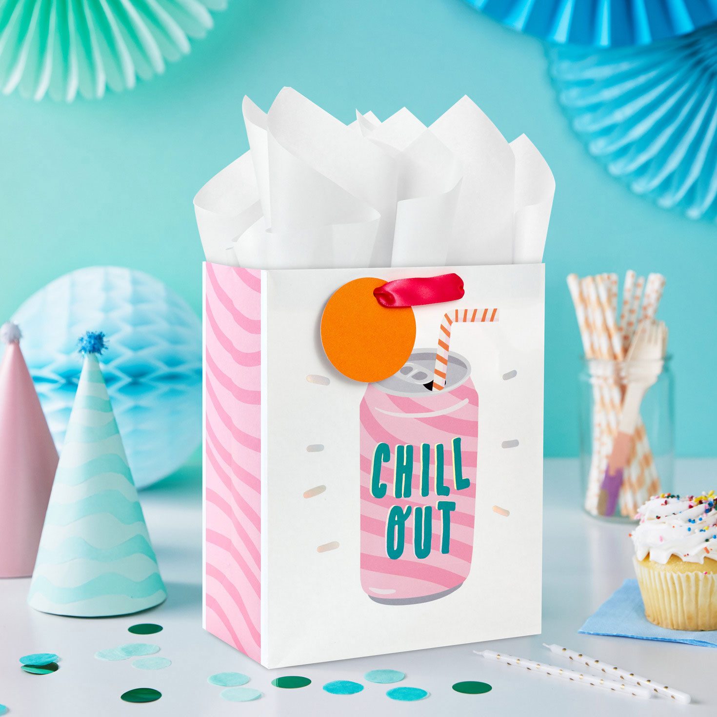 9.6" "Chill Out" Soda Can and Straw Medium Gift Bag for only USD 3.49 | Hallmark