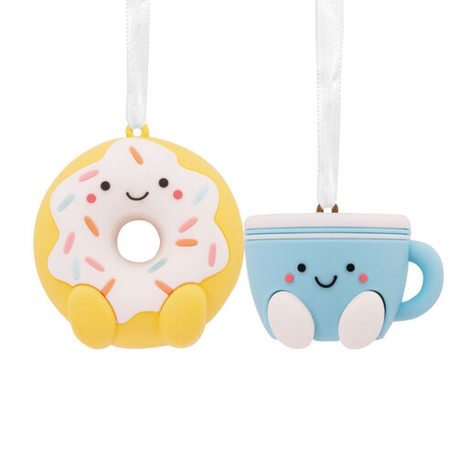 Better Together Donut and Coffee Magnetic Hallmark Ornaments, Set of 2, 
