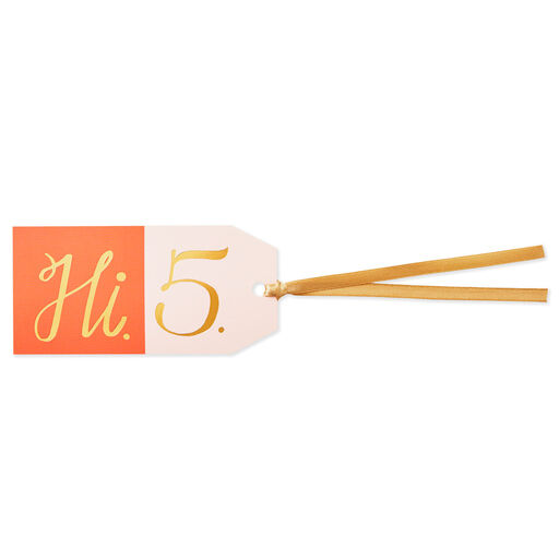 Hi 5 Gift Tag With Ribbon, 