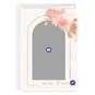 Gold Arch & Pink Flowers Folded Wedding Photo Card, , large image number 6
