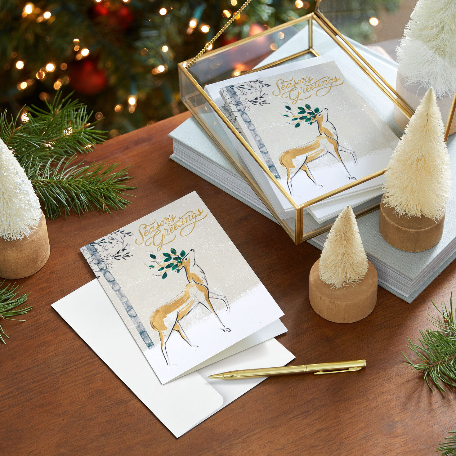 Stately Deer in Snow Boxed Christmas Cards, Pack of 12 for only USD 17.49 | Hallmark