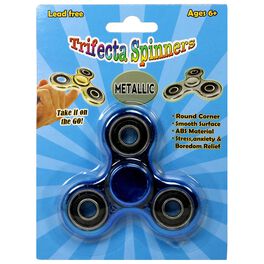 Metallic Trifecta Fidget Spinner, Assorted Colors, Metallic Trifecta Fidget Spinner, Assorted Colors, , large