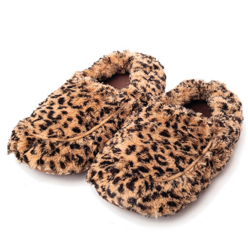 Warmies Heatable Scented Leopard Slippers, 