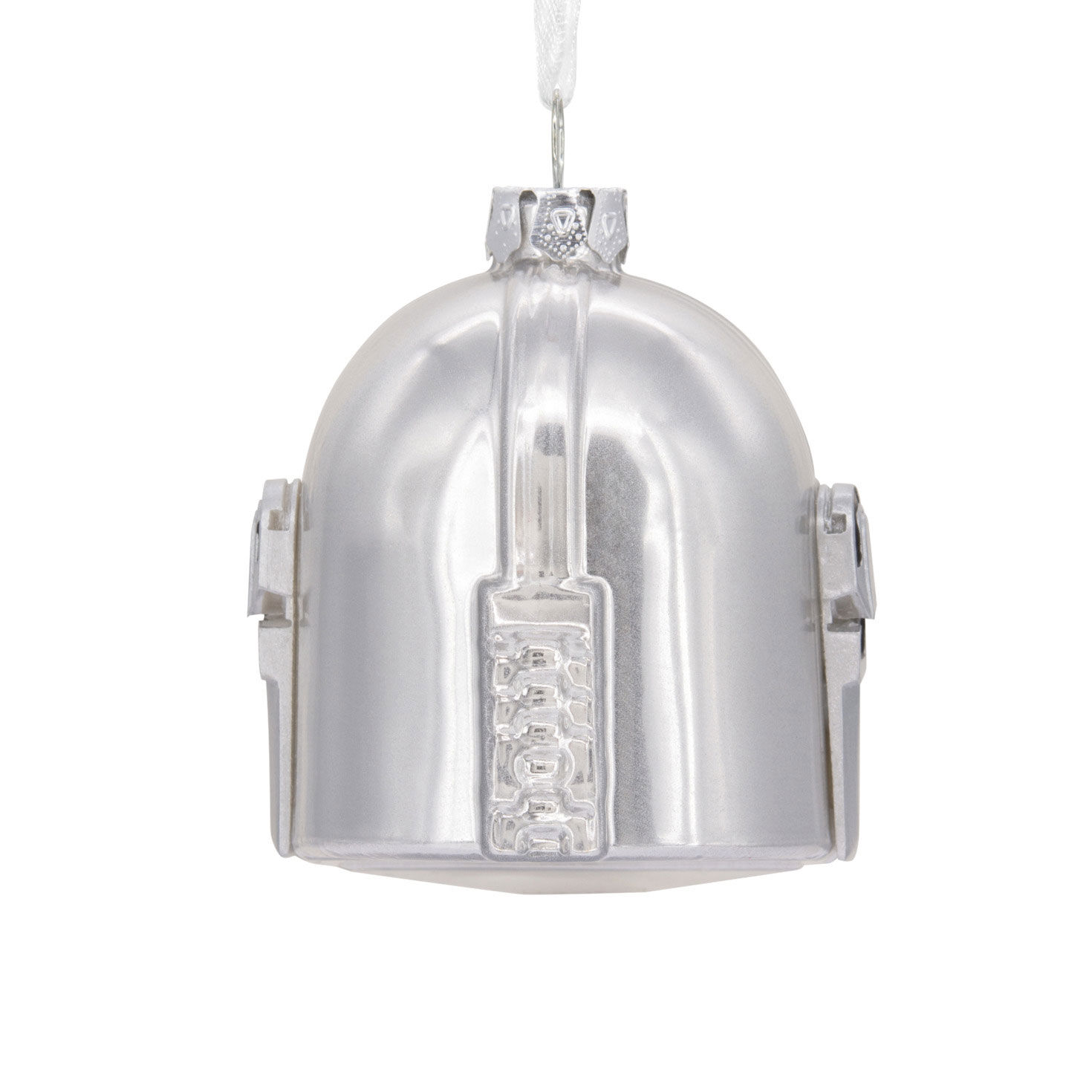 Mandalorian Helmet Christmas Ornament Back image number 6