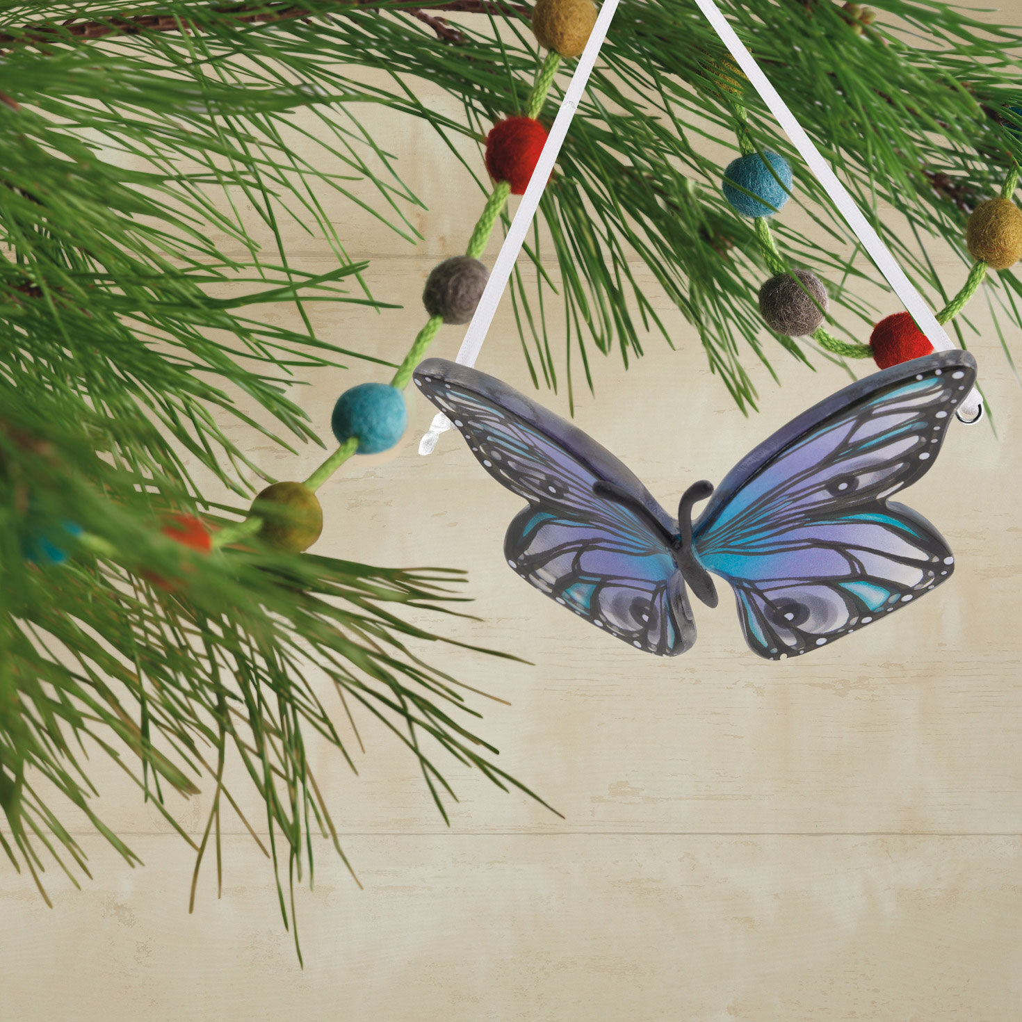 Purple and Blue Butterfly Hallmark Ornament, , large image number 2