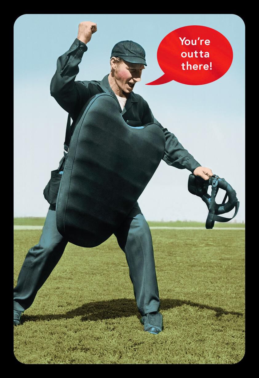 Baseball Umpire Funny Retirement Card
