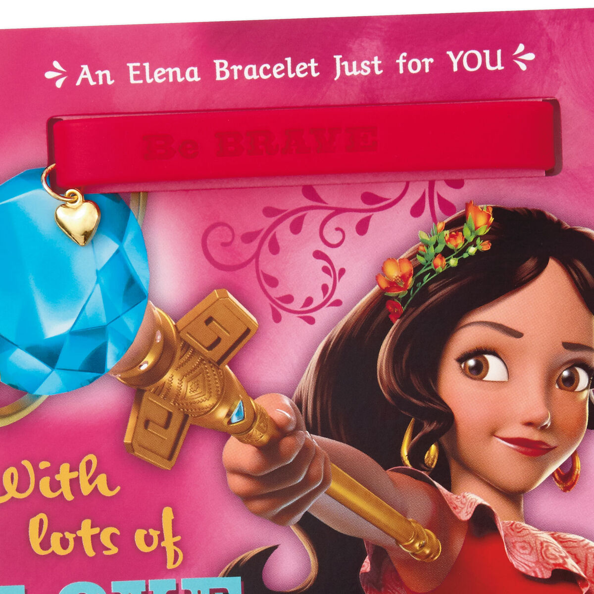Disney Elena of Avalor Valentine's Day Card With Removable Bracelet