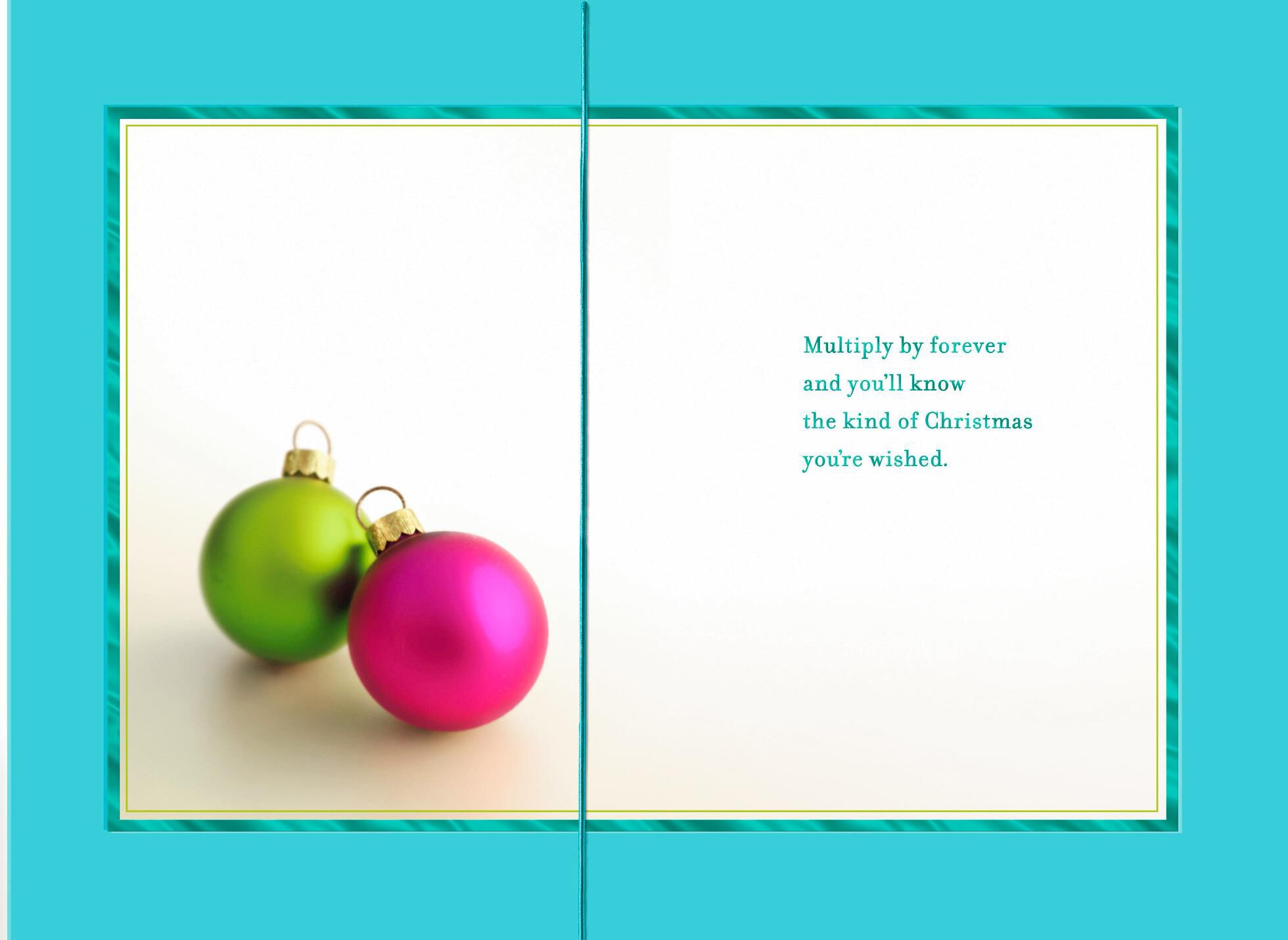 Colorful Ornaments Christmas Card for Daughter and Son-in-Law