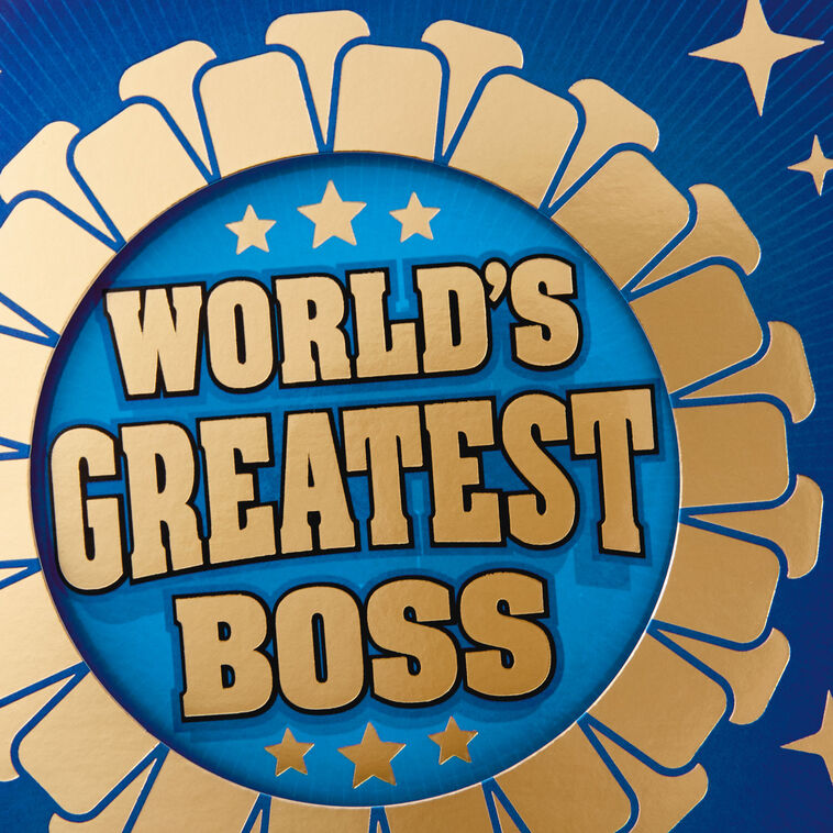 World's Greatest Boss Button Funny Boss's Day Card From All Card Cover Detail image number 4