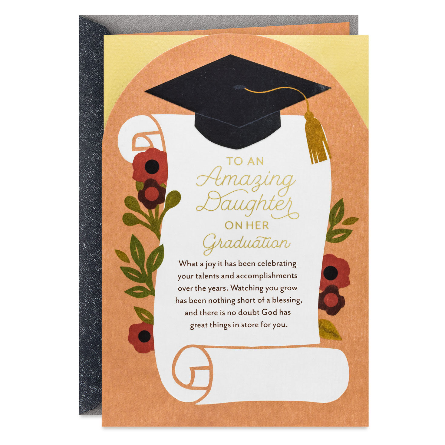 Cheering You On Religious Graduation Card for Daughter