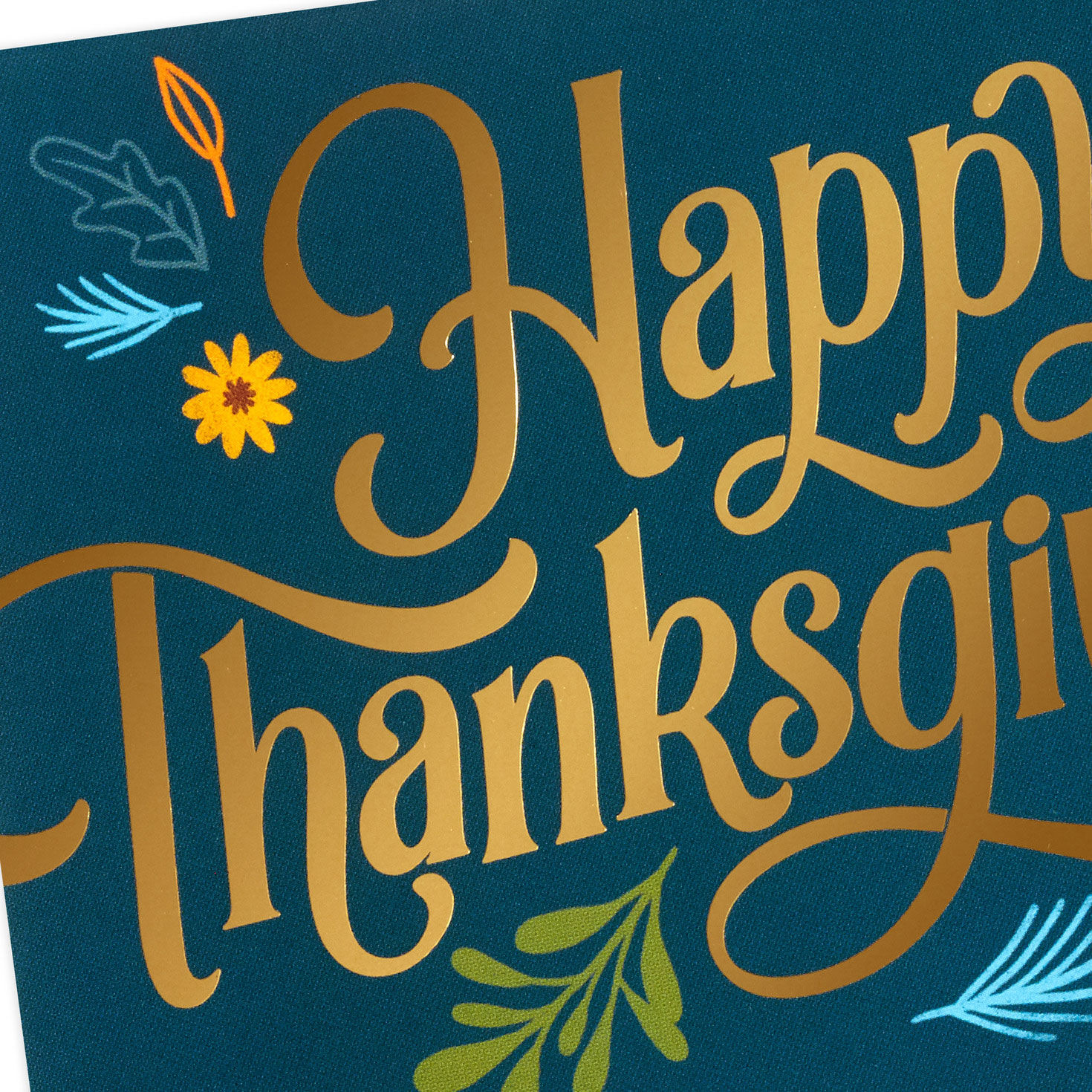 Fall Leaves Gold and Green Thanksgiving Notes Pack Cover Detail image number 3