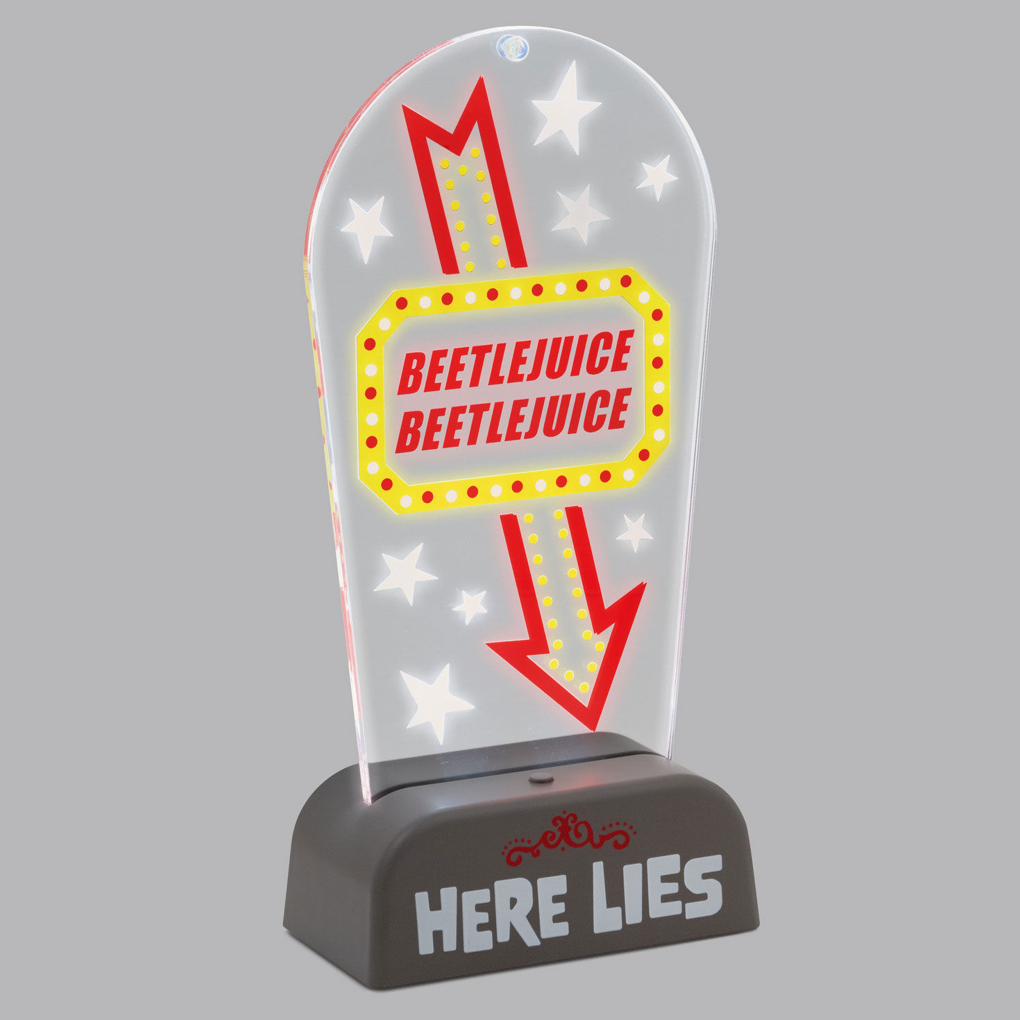 Beetlejuice&trade; Light-Up Tabletop Sign front glowing image number 2