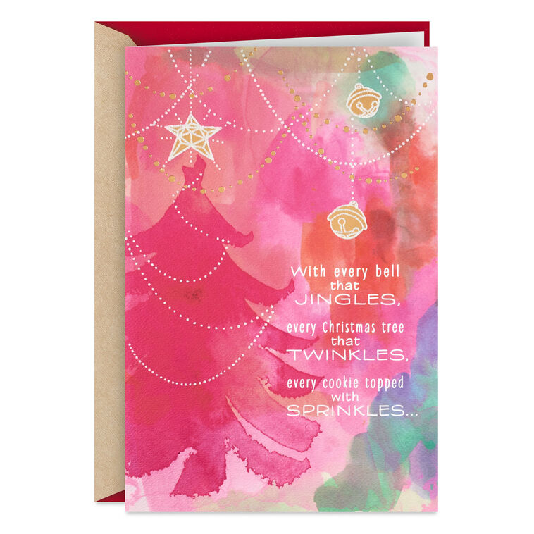 Thought About With Love Christmas Card for Granddaughter