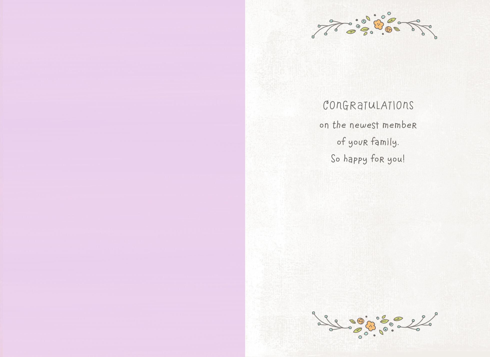 Dreams Grow and Hope Blooms New Baby Granddaughter Card