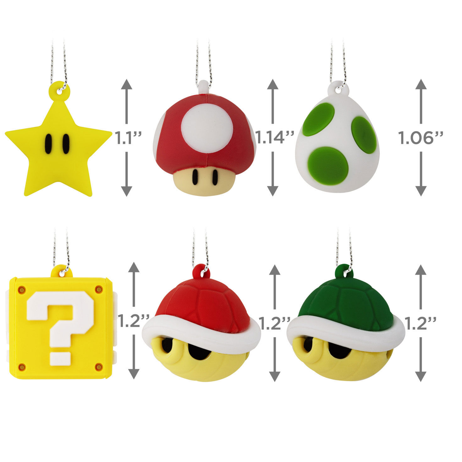Mini Nintendo Super Mario™ Shatterproof Hallmark Ornaments, Set of 6 for only USD 14.99 | Hallmark