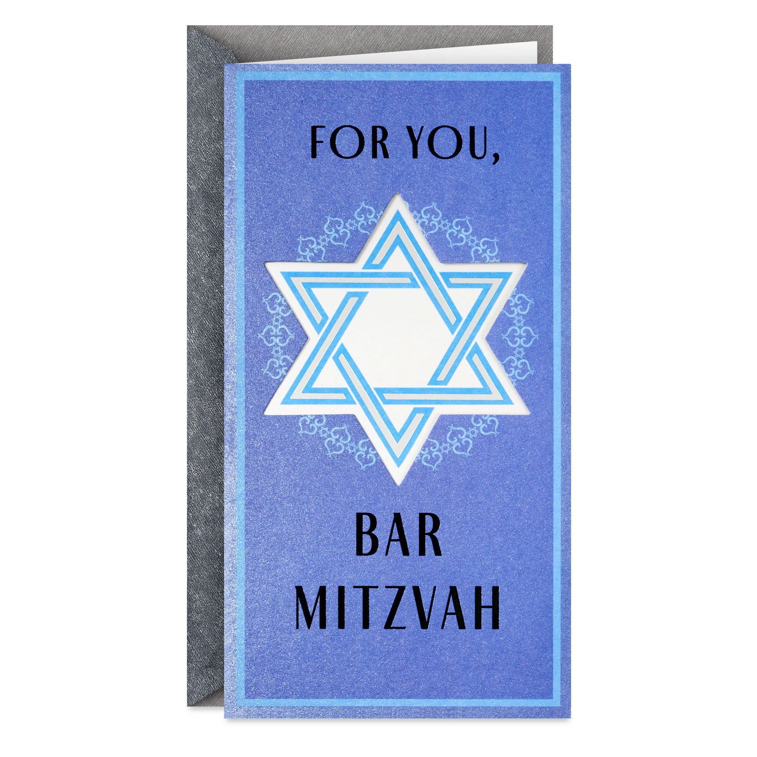 Star of David Mazel Tov Money Holder Bar Mitzvah Card