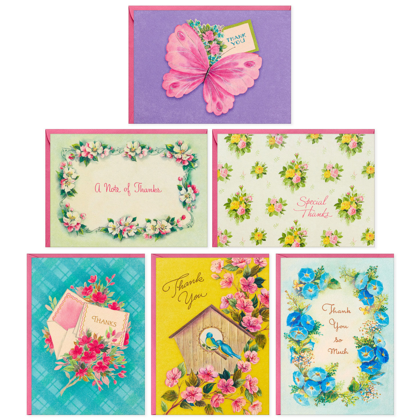 Vintage Nature Assorted Thank-You Notes, Pack of 48 - Note Cards