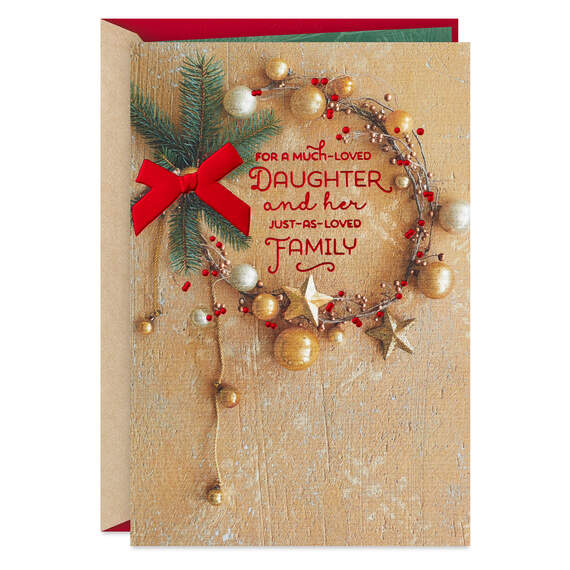 A Happy Holiday Together Christmas Card for Daughter and Family, , large image number 1
