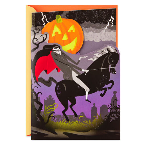 Headless Horseman Musical Pop-Up Halloween Card, 