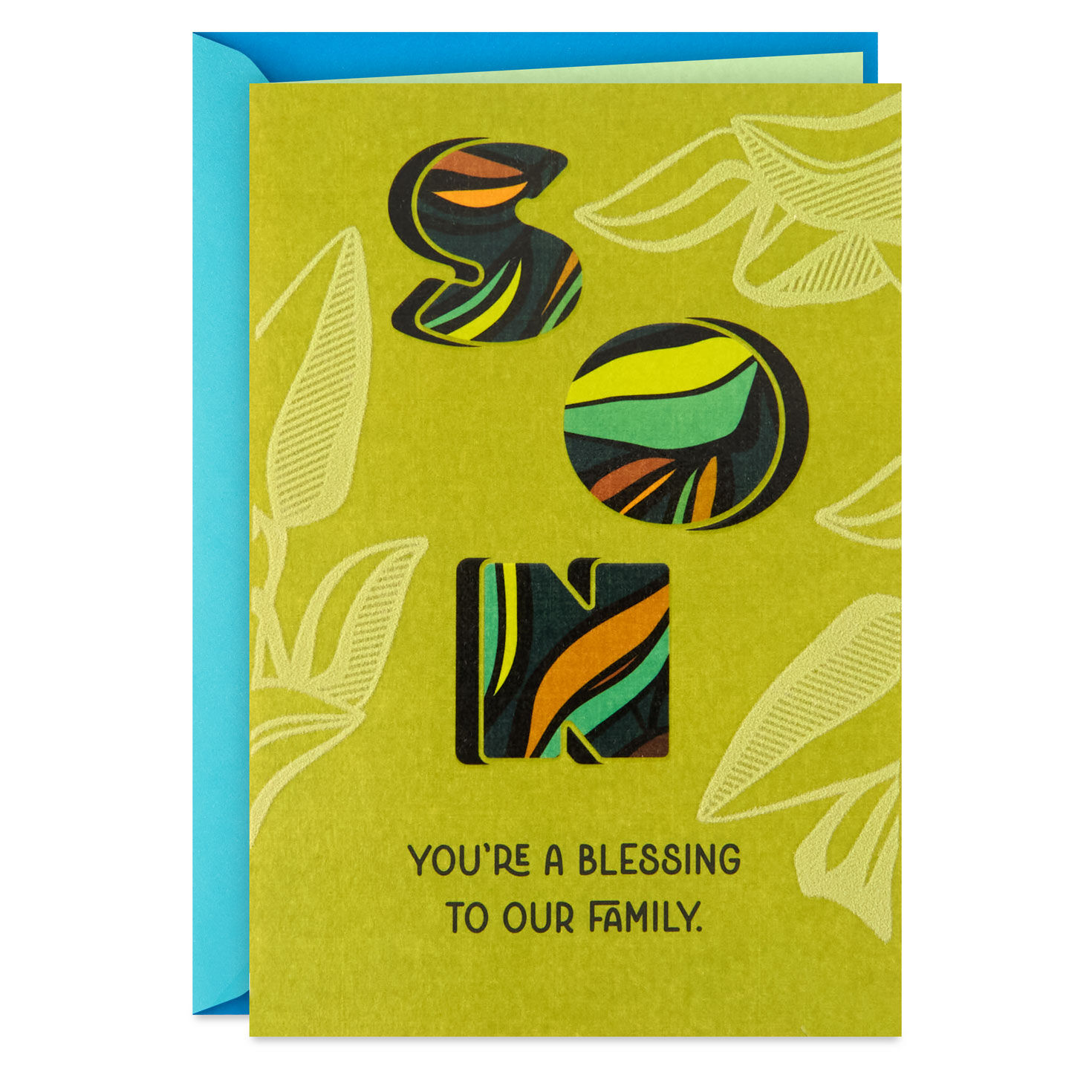 You're a Blessing to Our Family Father's Day Card for Son