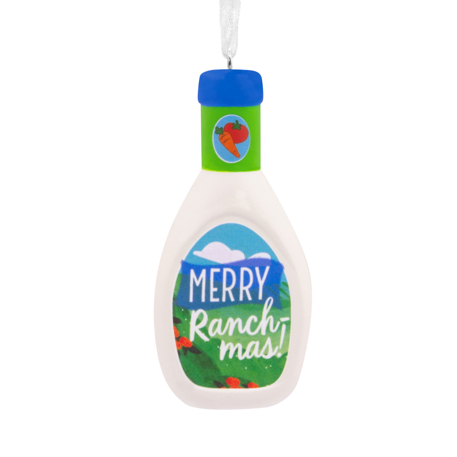 Ranch Dressing Bottle Christmas Ornament Back image number 6