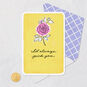 Pink Rose Romantic Love Card Card Front with Envelope and Gold Seal image number 5