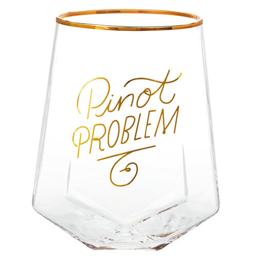 Pinot Problem Geometric Stemless Wine Glass, 19 oz., 
