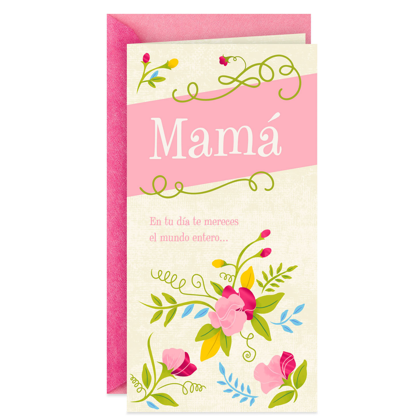 You Deserve the World Money Holder Spanish-Language Mother's Day Card